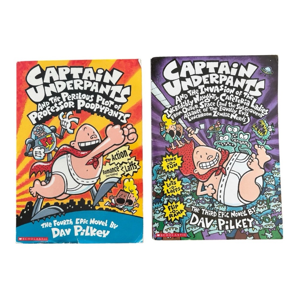 Set of 2️⃣ Captain Underpants Books By Dav Pilkey